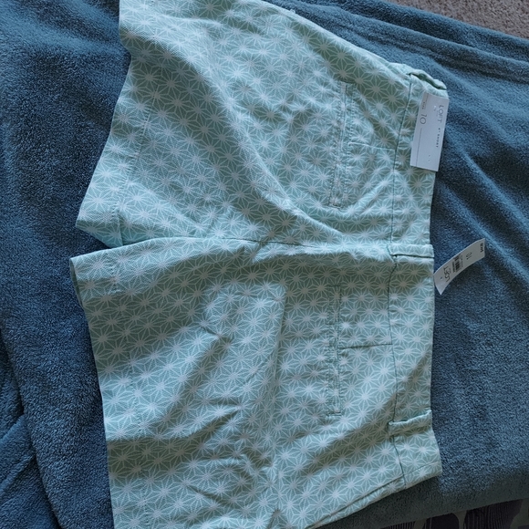BRAND NEW Loft Outlet Size 10 Green and White Shorts - Picture 2 of 4